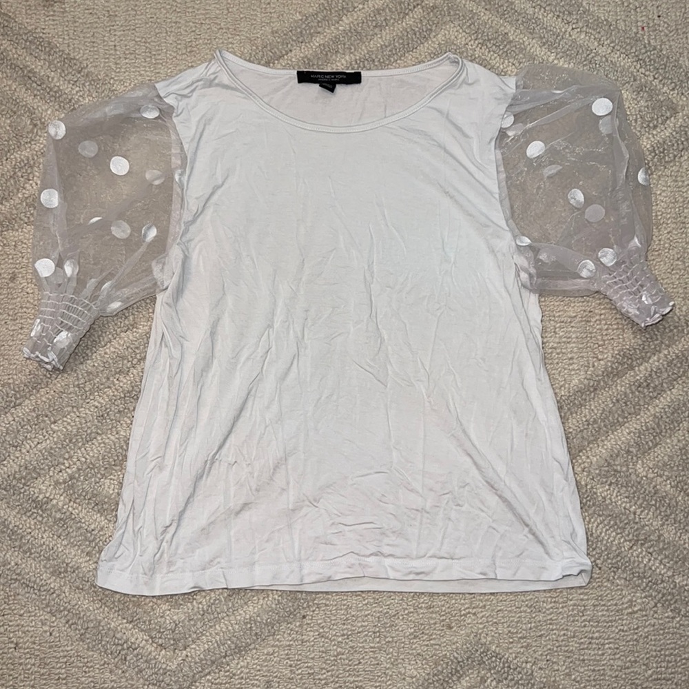 White Shirt with Puffy Sleeves | Medium